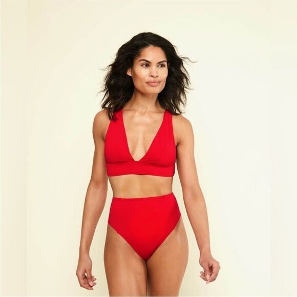 NWT Andie Swim The Belize Top in Flat Cherry Red Size L - Picture 10 of 10